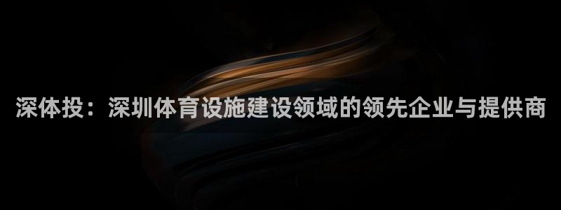 意昂4开户：深体投：深圳体育设施建设领域的领先企业与